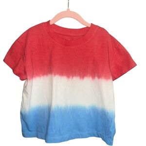 Cat & Jack Red, White, and Blue Short Sleeve Tee